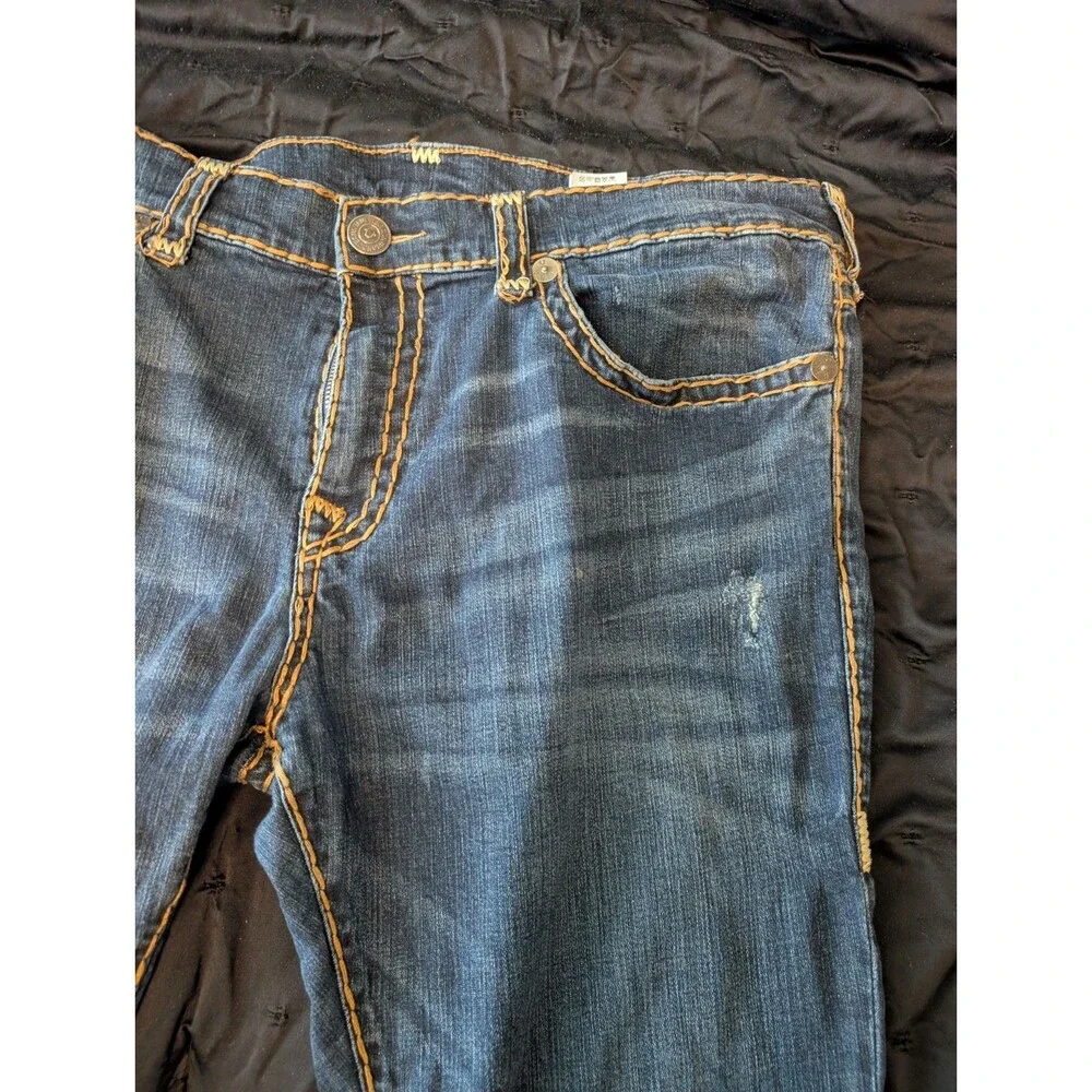 True Religion Rocco Jeans Men's Size 42 Blue Medium Wash Relaxed Skinny Denim